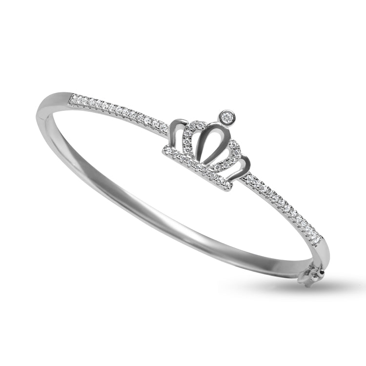 Silver Crown Charm Bracelet