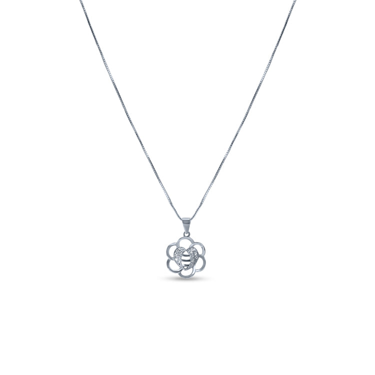 Floral Cluster Pendant Necklace