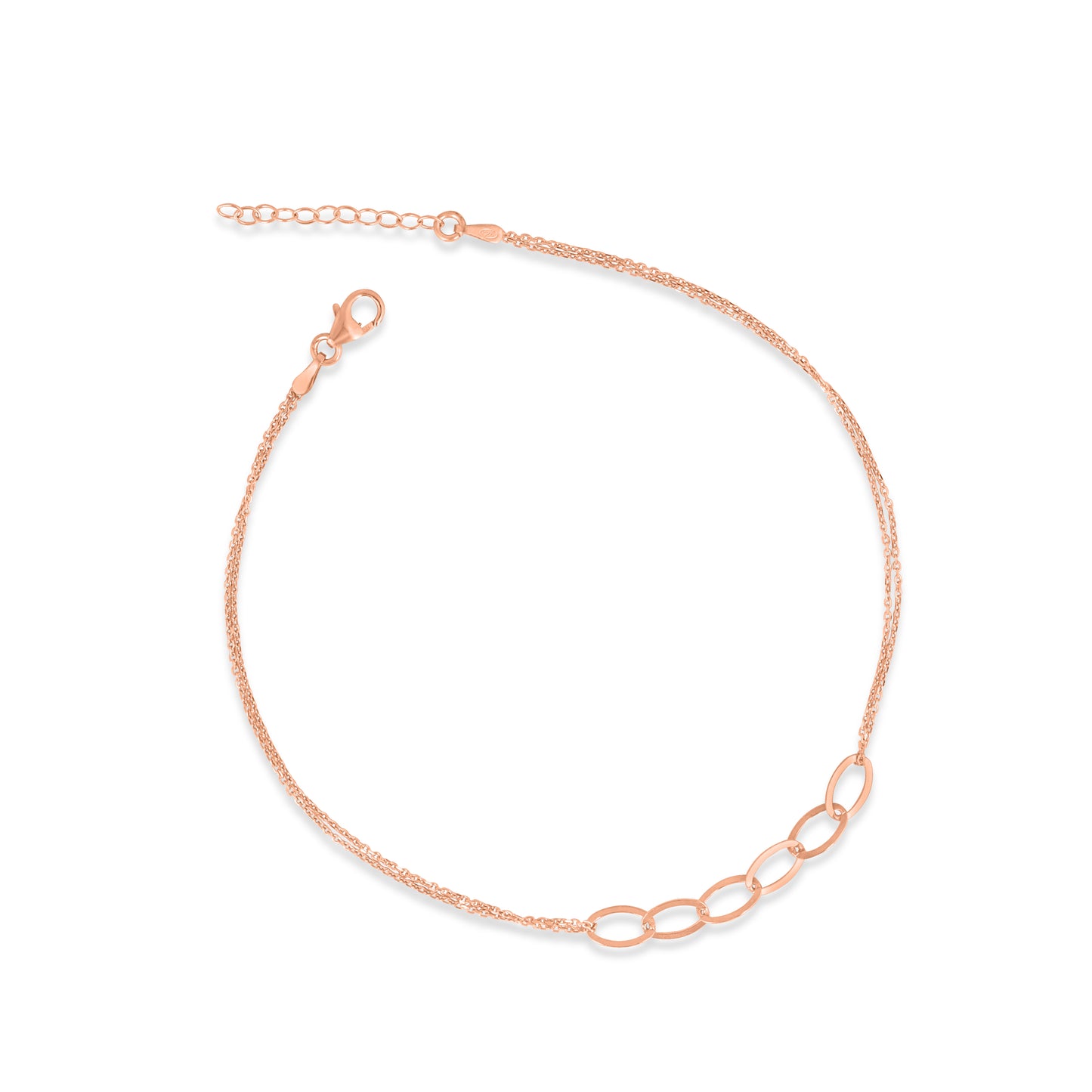 Oval Link Chain Anklet