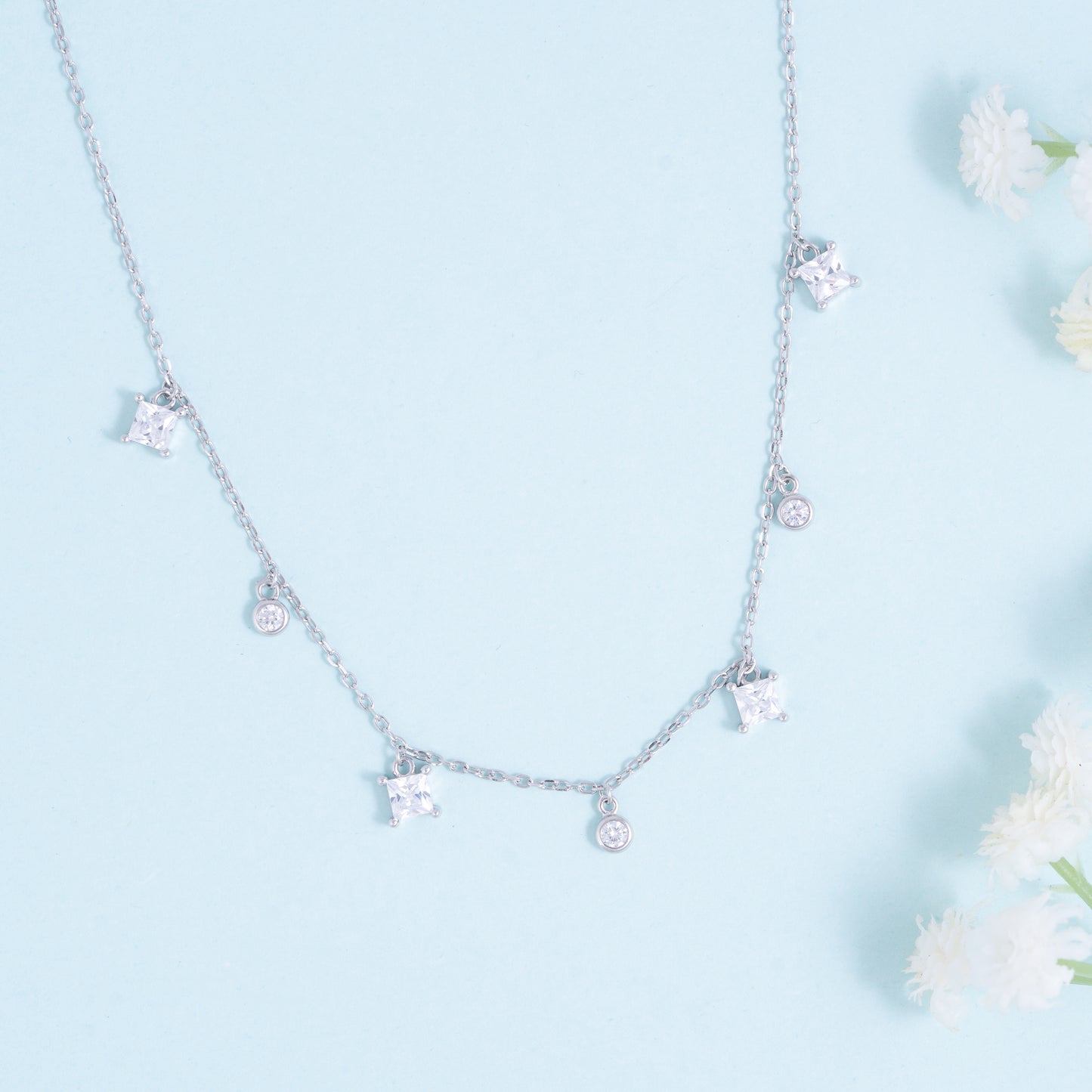 Silver Starlit Grace Necklace
