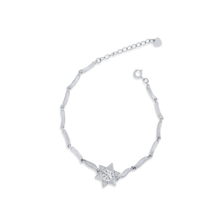 Stellar Radiance Charm Silver Bracelet