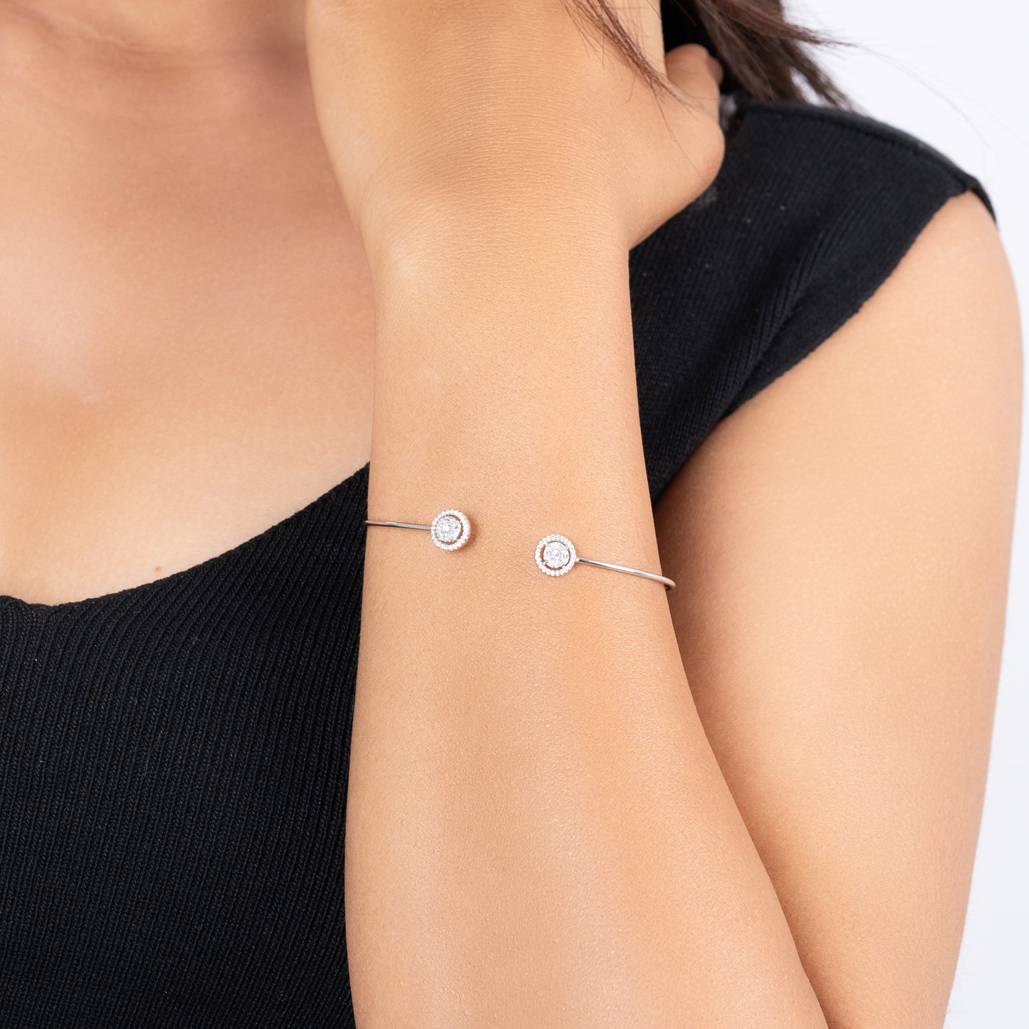 Silver Luminance Cuff Bracelet