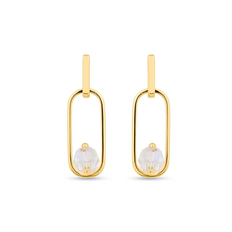 Golden Frame Drops Earrings