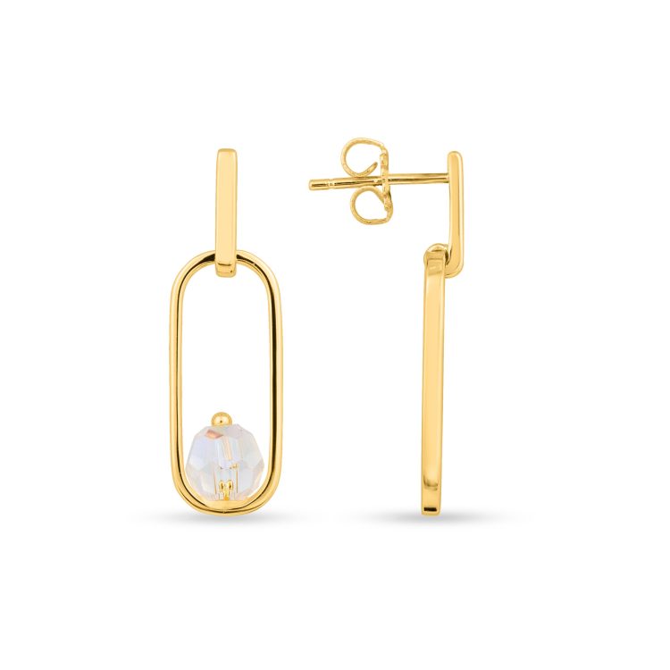 Golden Frame Drops Earrings
