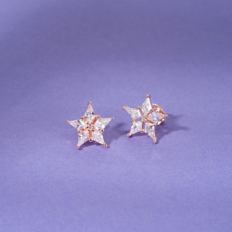 Starfall Rose Studs