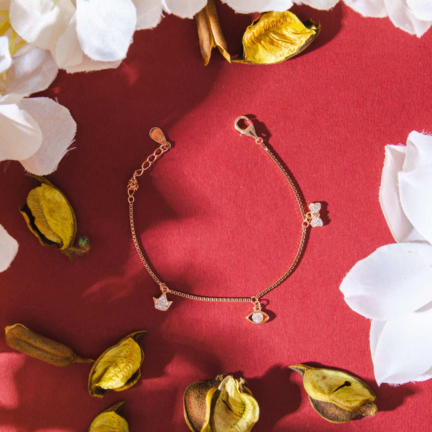 Silver Trio Charm Bracelet