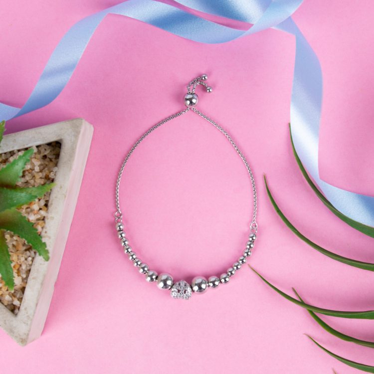 Serenity Bead Accent Silver Bracelet