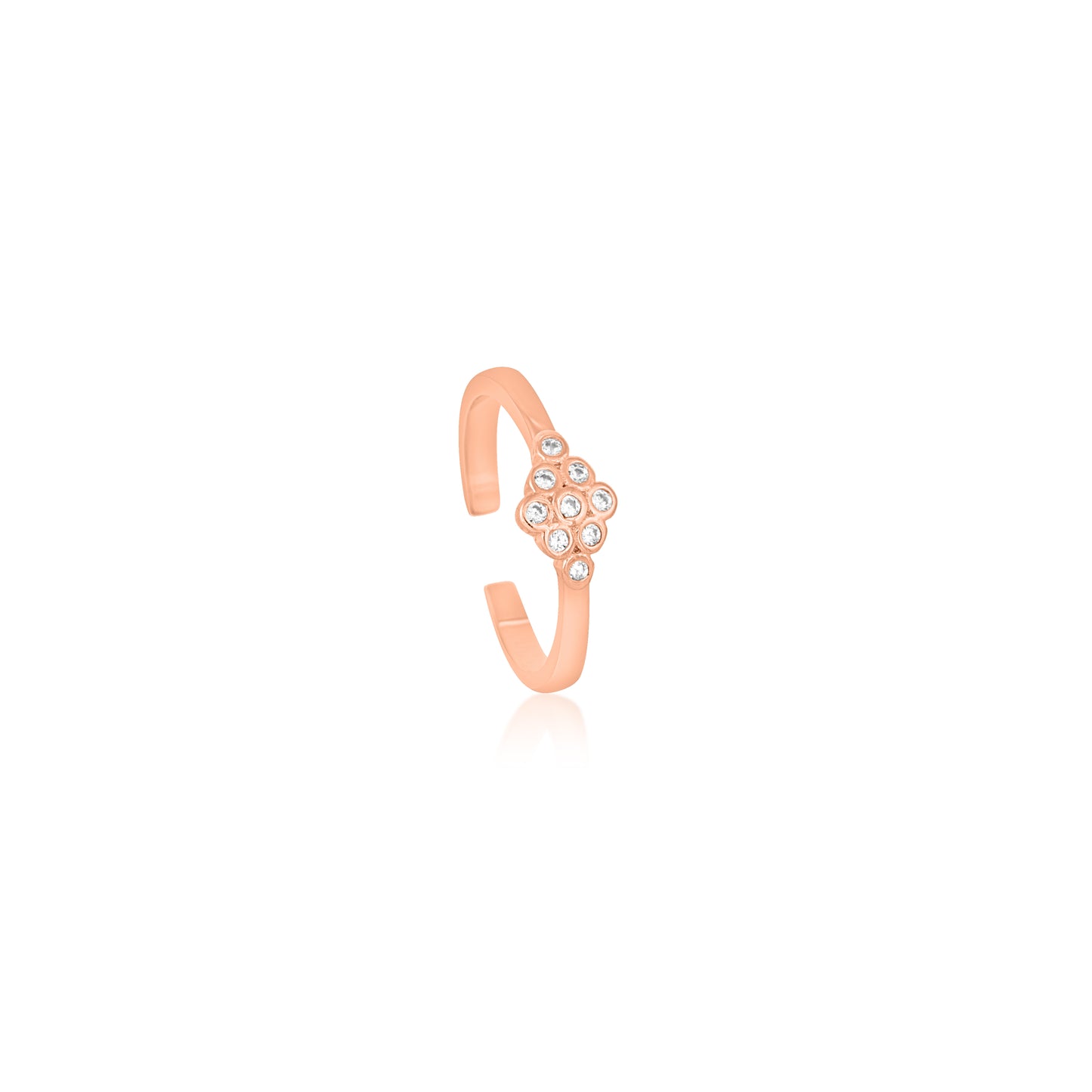 Radiant Rosé Pavé Toe Rings