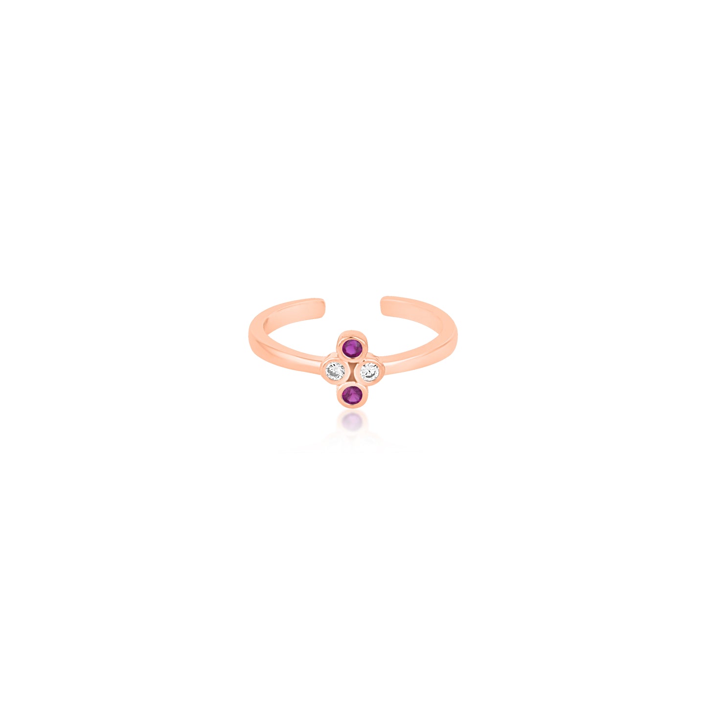 Ruby Eyes Toe Rings