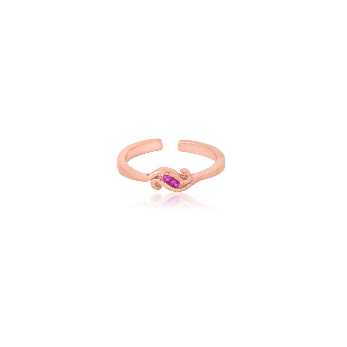 Elegant Infinity Ruby Toe Ring