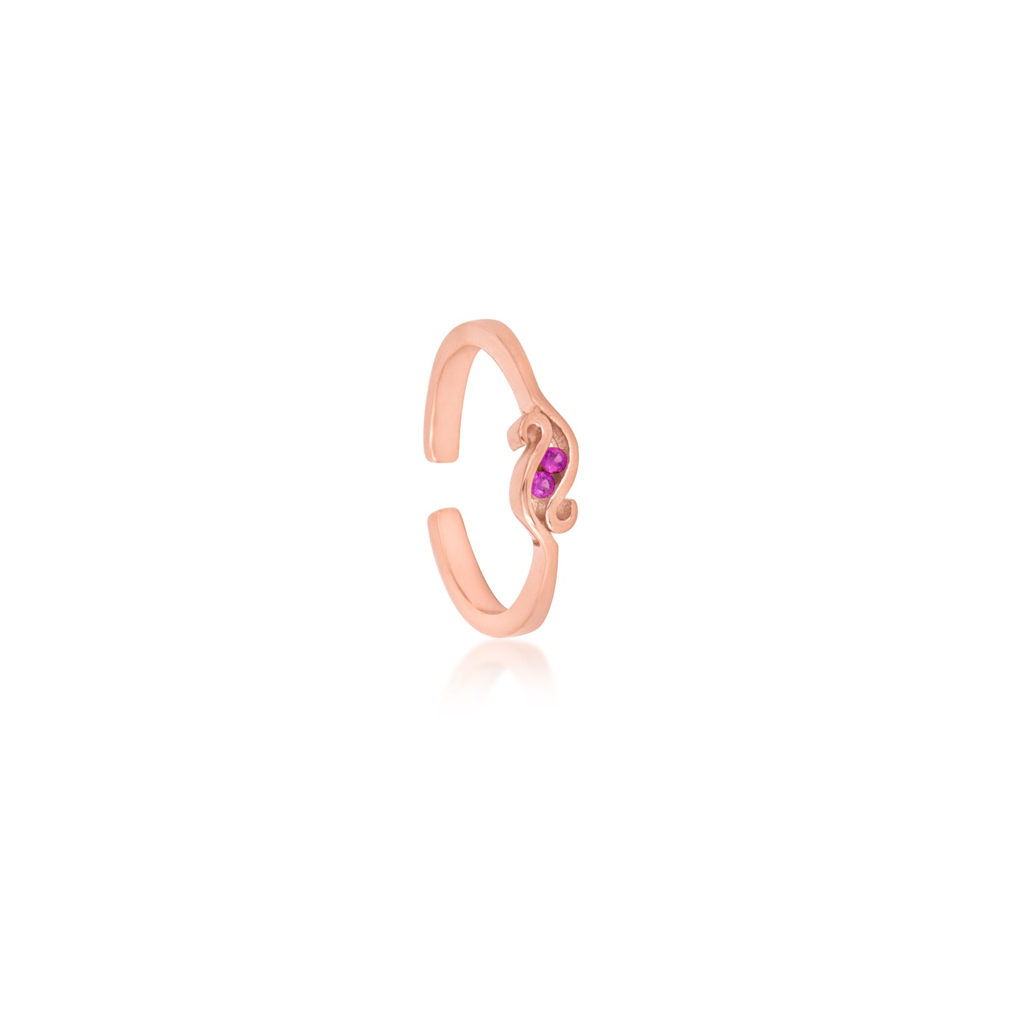 Elegant Infinity Ruby Toe Ring