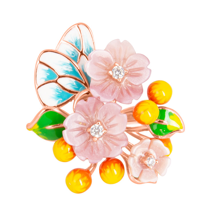Butterfly Dreamscape Rosé Enchantment Ring