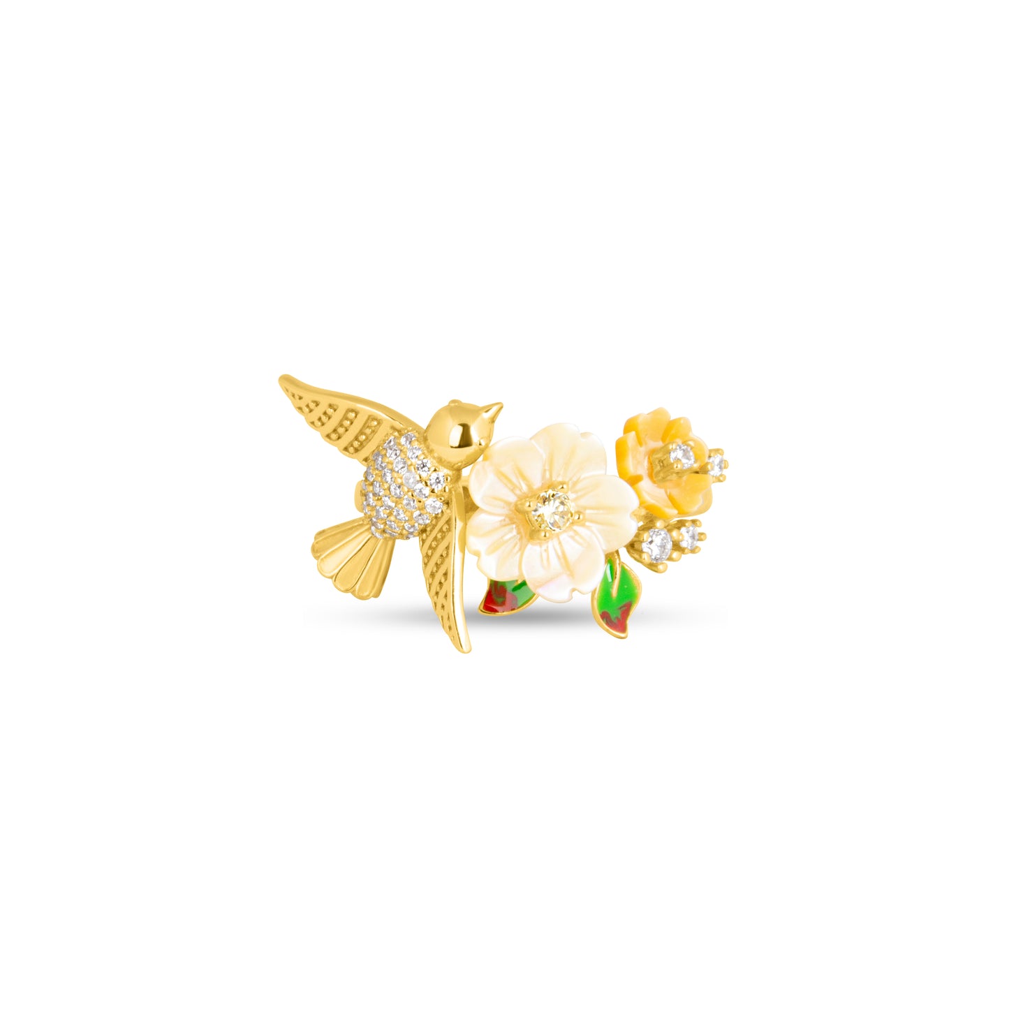 Floral Avian Elegance Ring