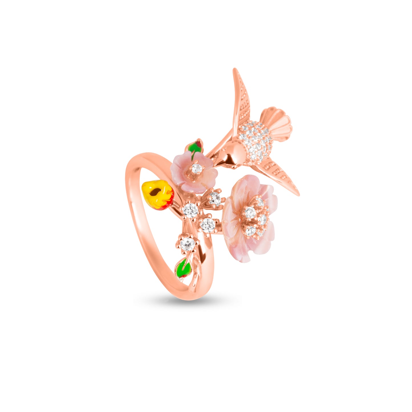 Floral Avian Elegance Ring