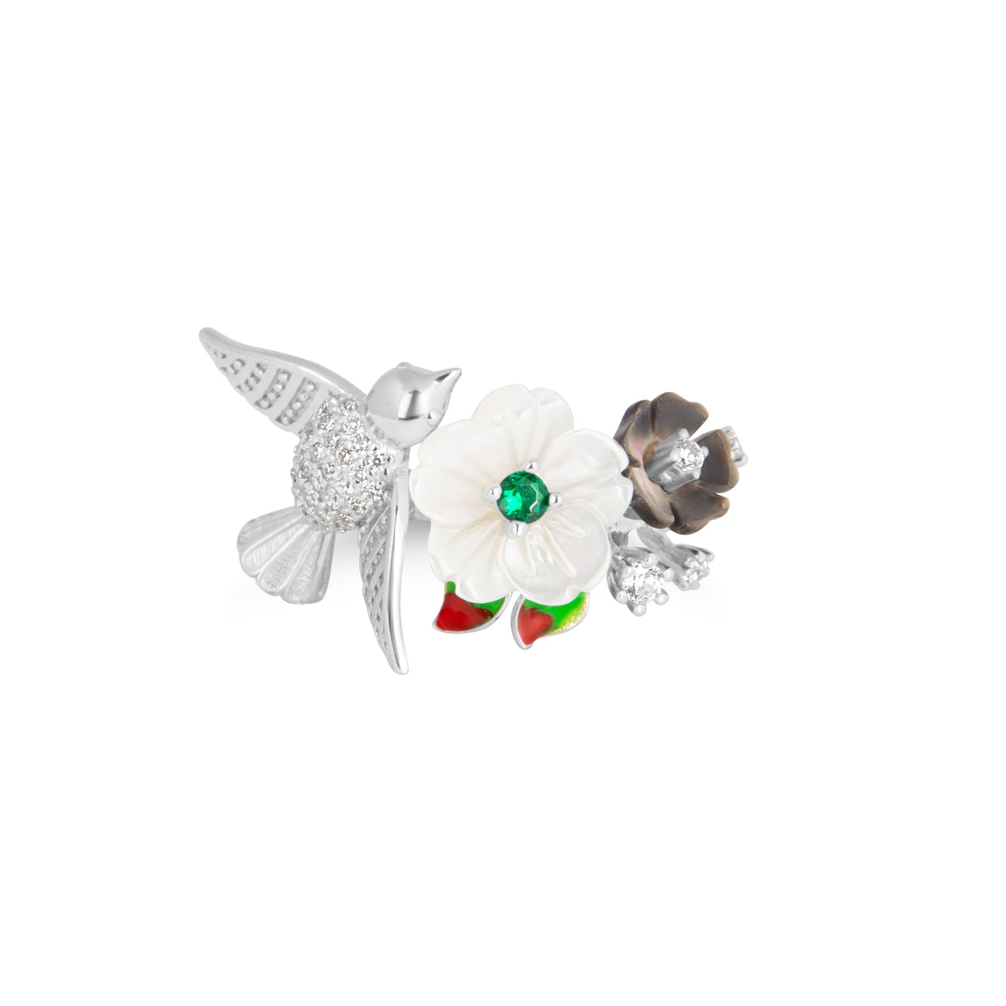 Floral Avian Elegance Ring