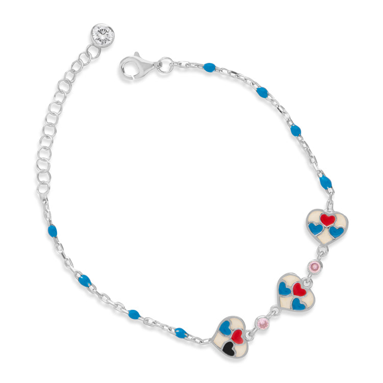 Red, White, and Blue Beaded Bracelet