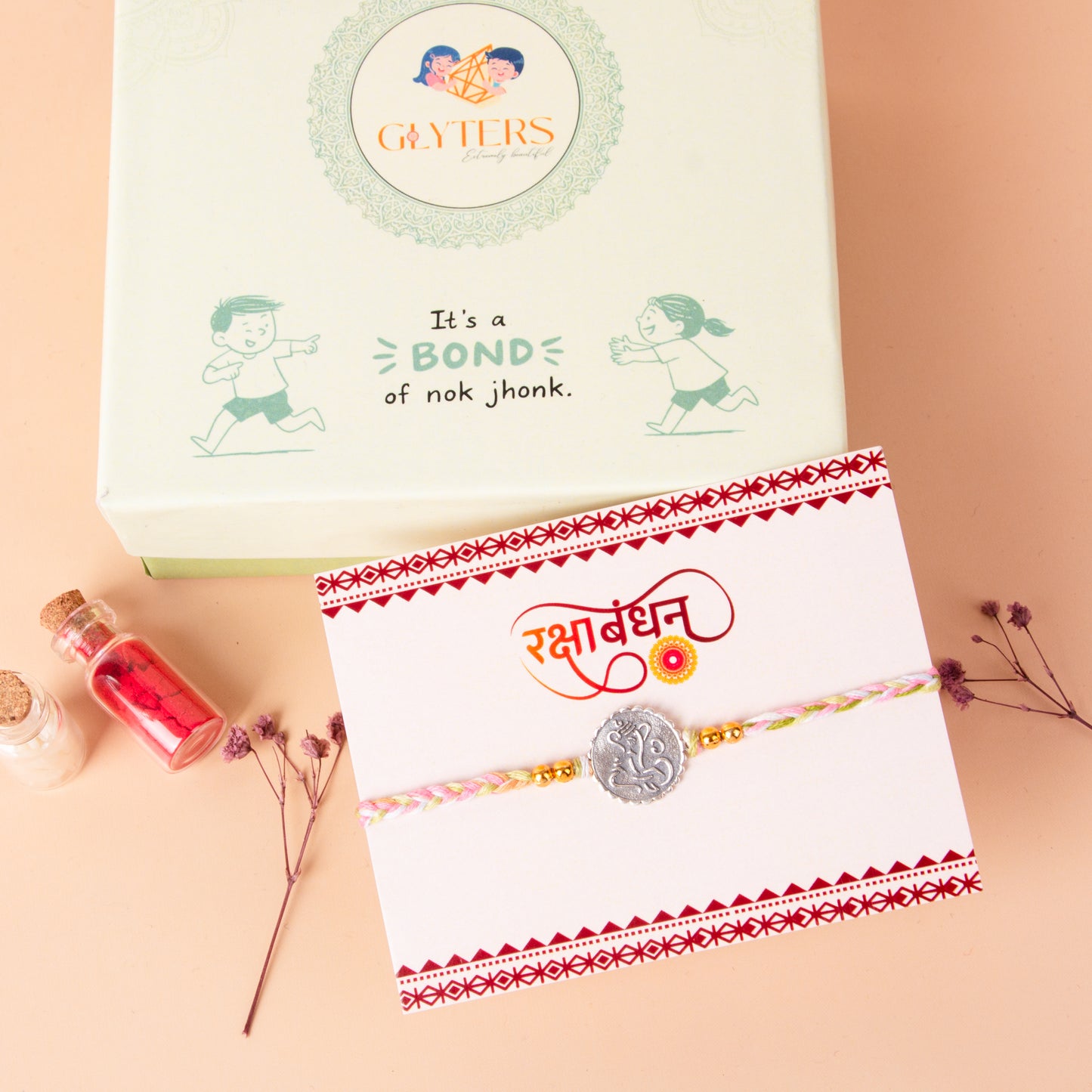 Divine Ganesha Texture Rakhi