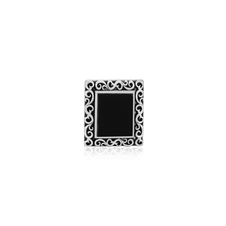 Green grace silver cufflinks