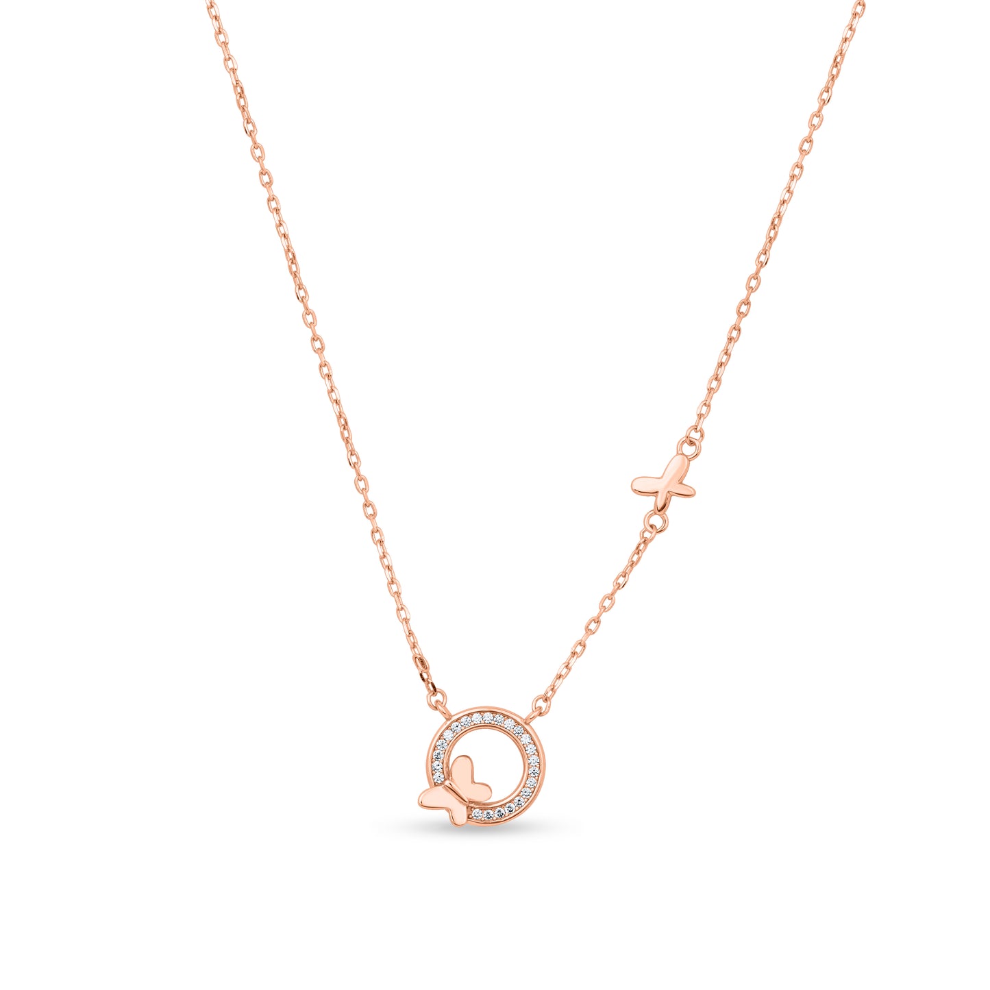 Butterfly Circle Necklace