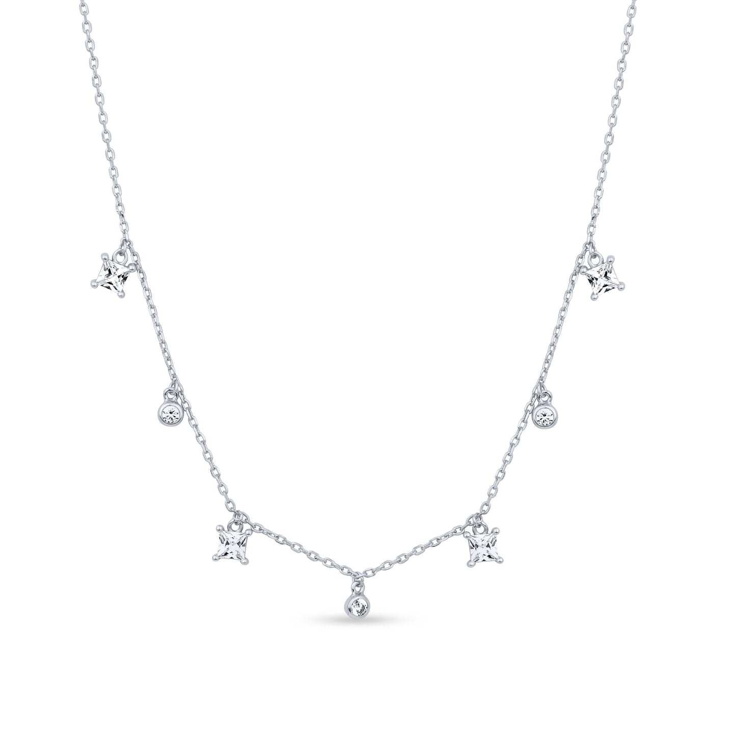 Silver Starlit Grace Necklace
