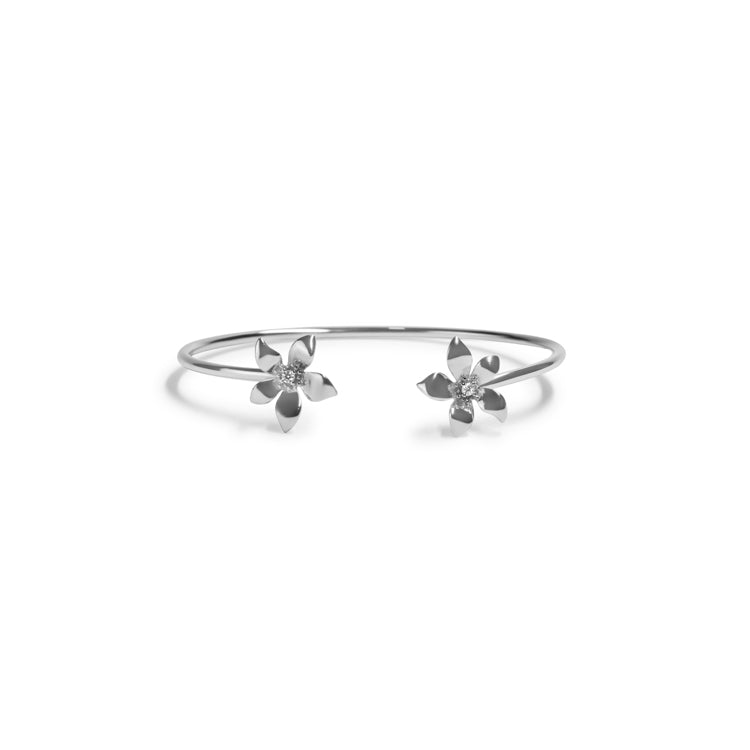 Silver Plumeria Bracelet