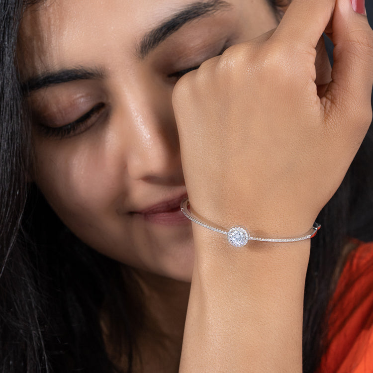 Sea Blue Beau Silver Bracelet