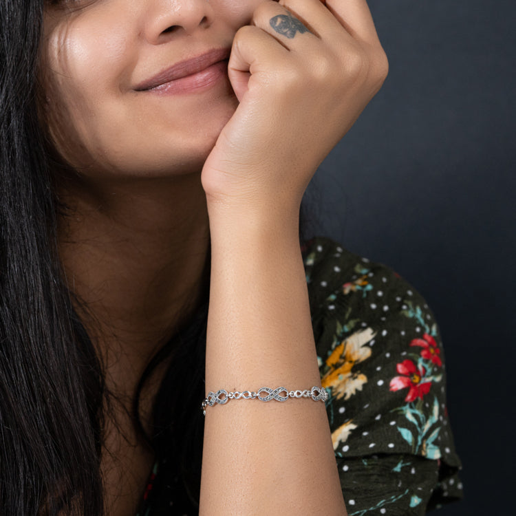 Sterling Silver Infinity Bracelet