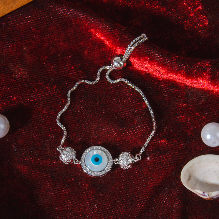 Evil Eye Sterling Silver Bracelet