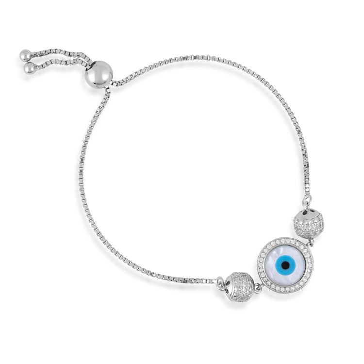 Evil Eye Sterling Silver Bracelet