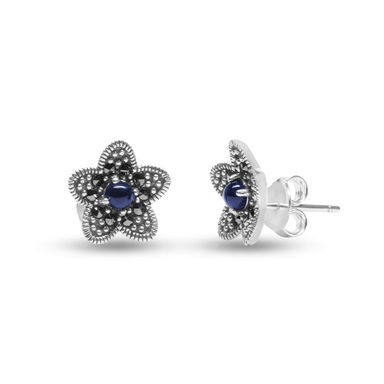 Deep sea Silver Earrings