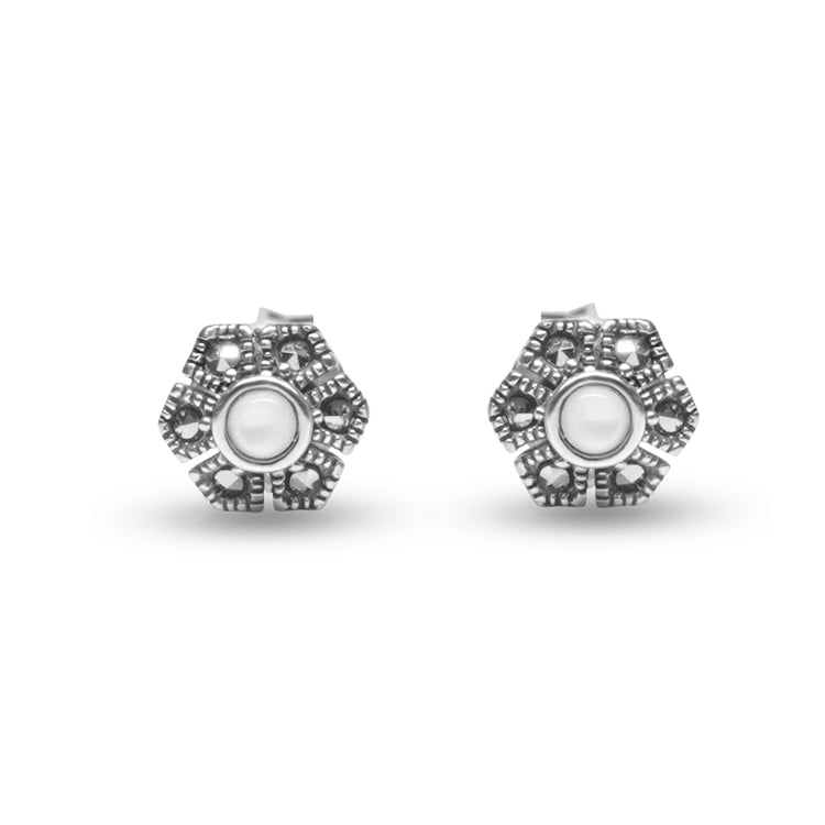 Hazy Daisy Silver Earrings
