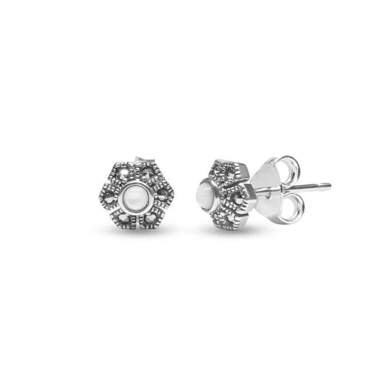 Hazy Daisy Silver Earrings