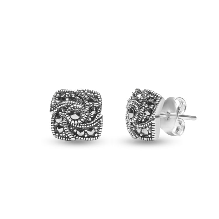 Ebony Beuty Silver Earrings