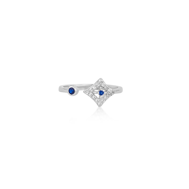 Blue destiny Silver Toe Ring