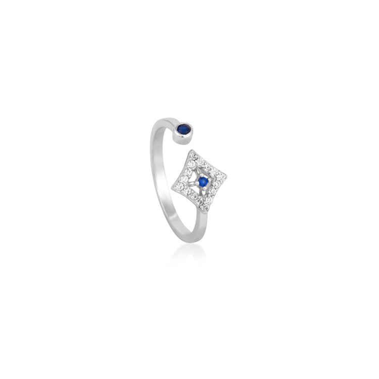 Blue destiny Silver Toe Ring