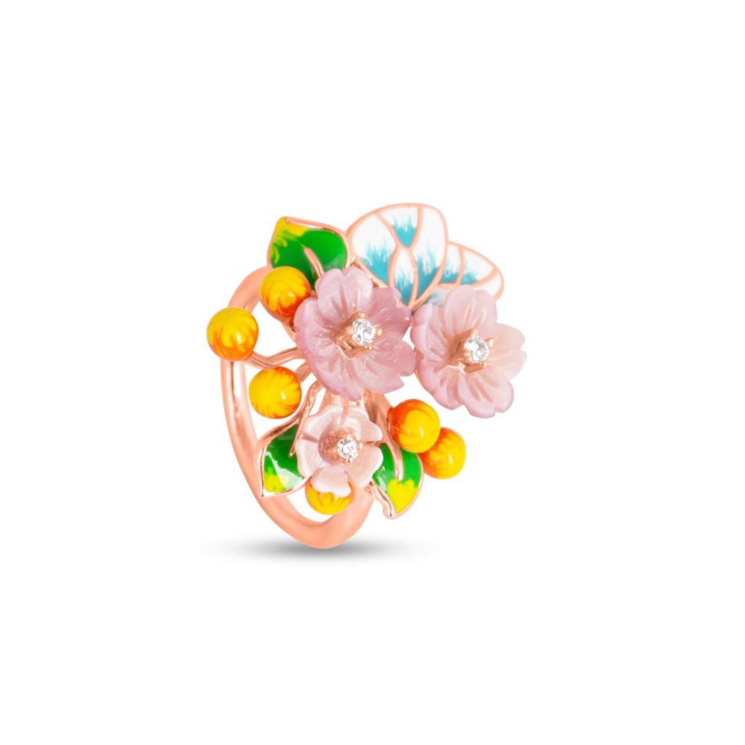 Butterfly Dreamscape Rosé Enchantment Ring