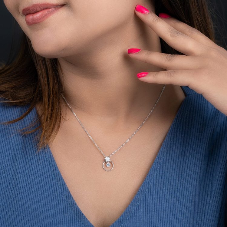 Stellar Sparkle Silver Pendant