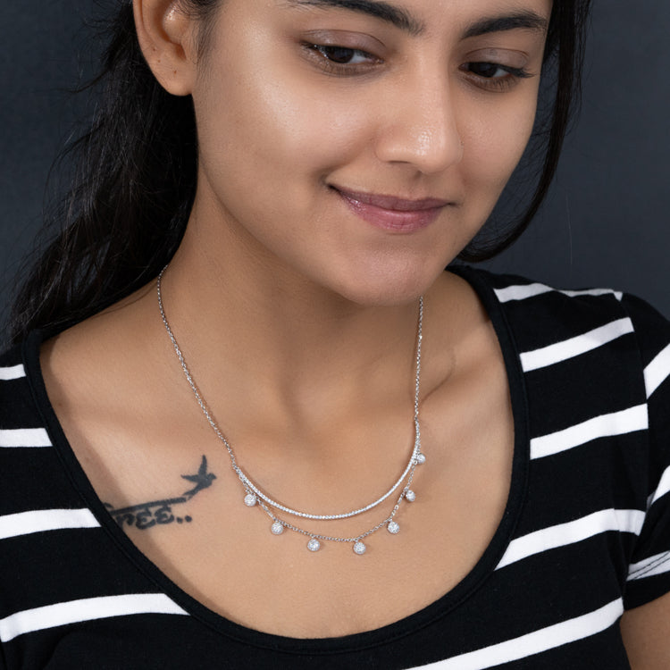Diamond Bezel Necklace