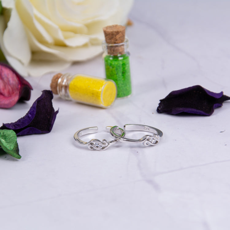Elegant Infinity Ruby Toe Ring