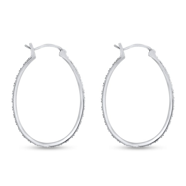 Silver Zephyr Hoops