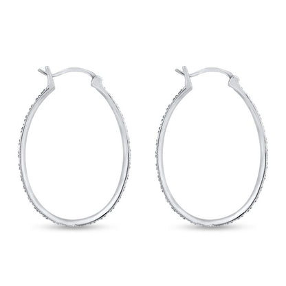 Silver Zephyr Hoops