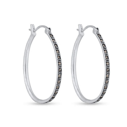 Silver Zephyr Hoops