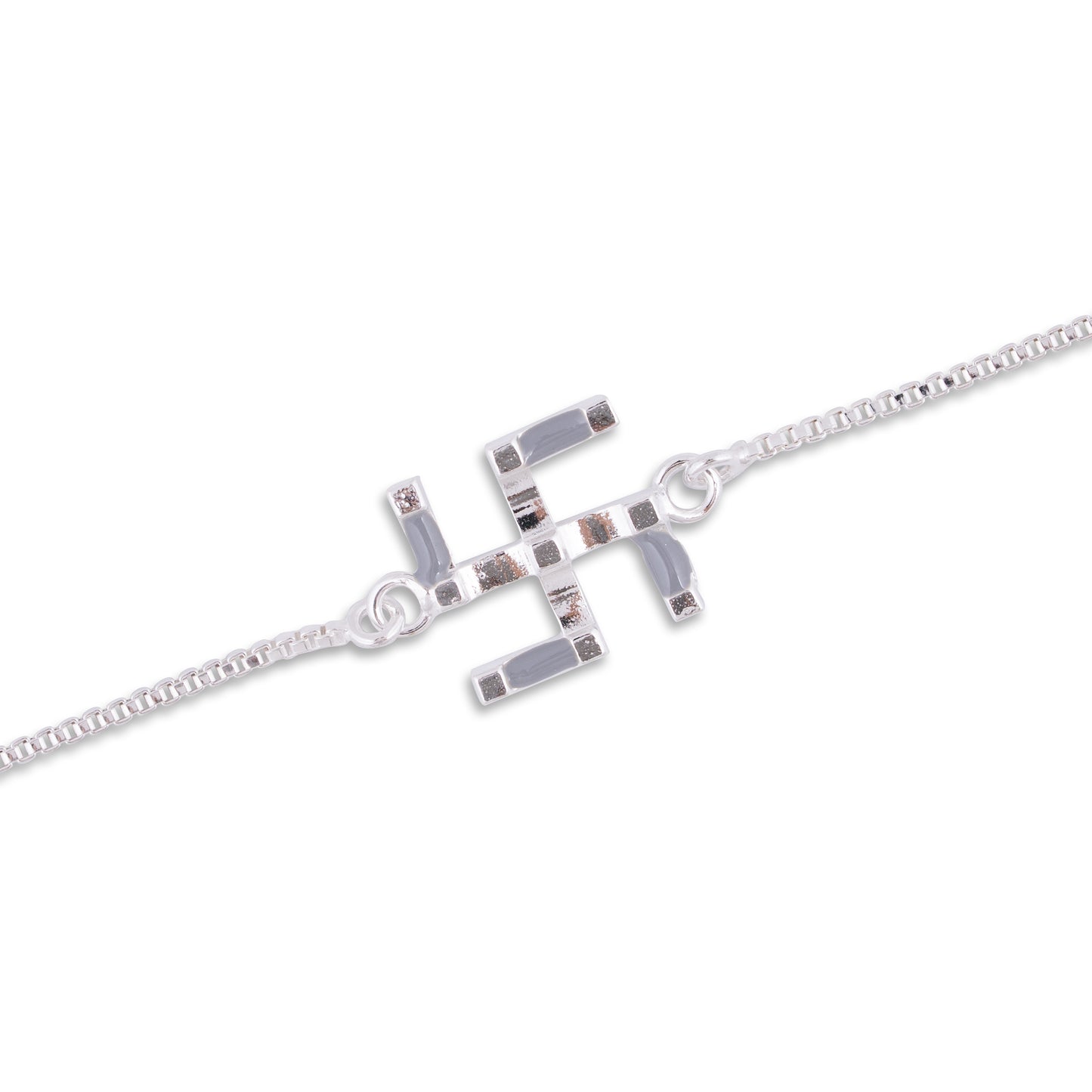 Silver Swastik Rakhi