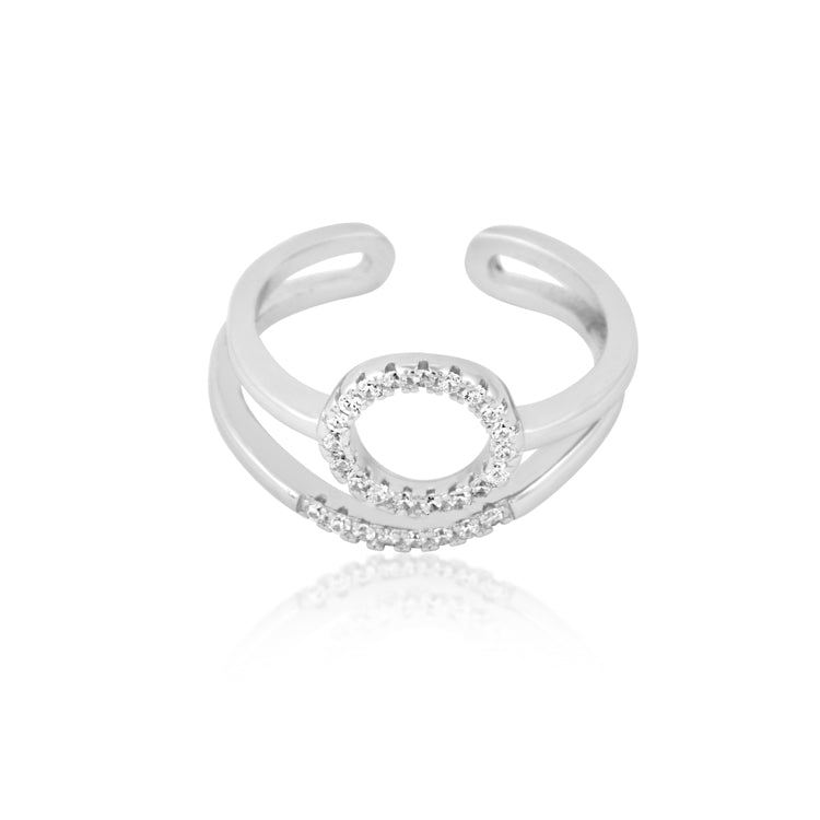 Silver labyrinth Toe rings