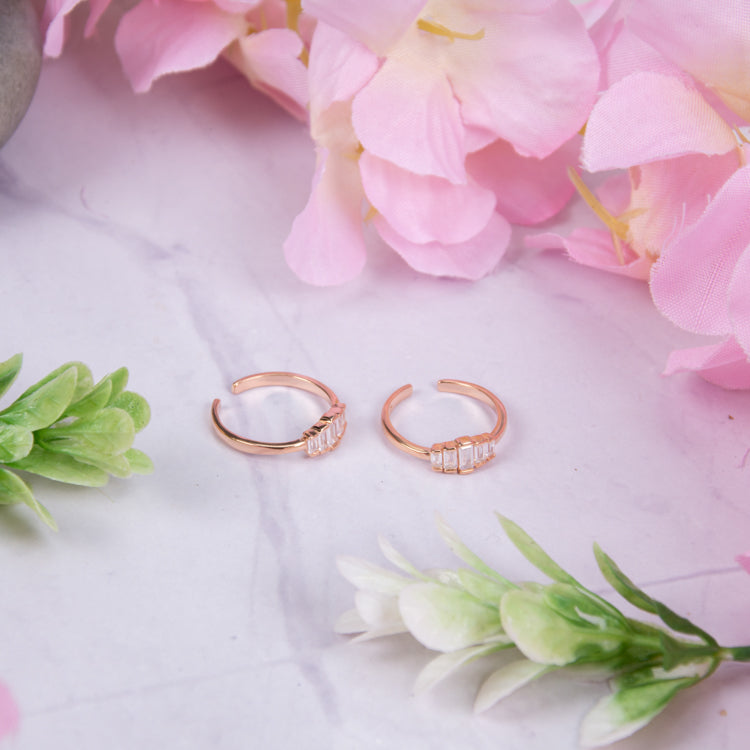 Rose gold duende Silver Toe Ring
