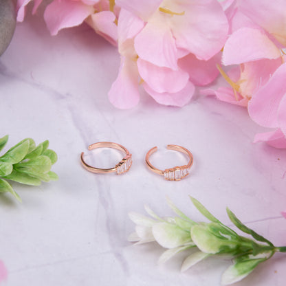 Rose gold duende Silver Toe Ring