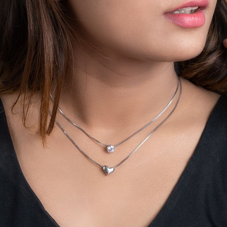 Silver beloved necklace