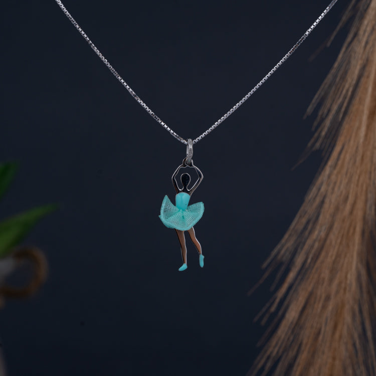 Ballerina Silver Necklace