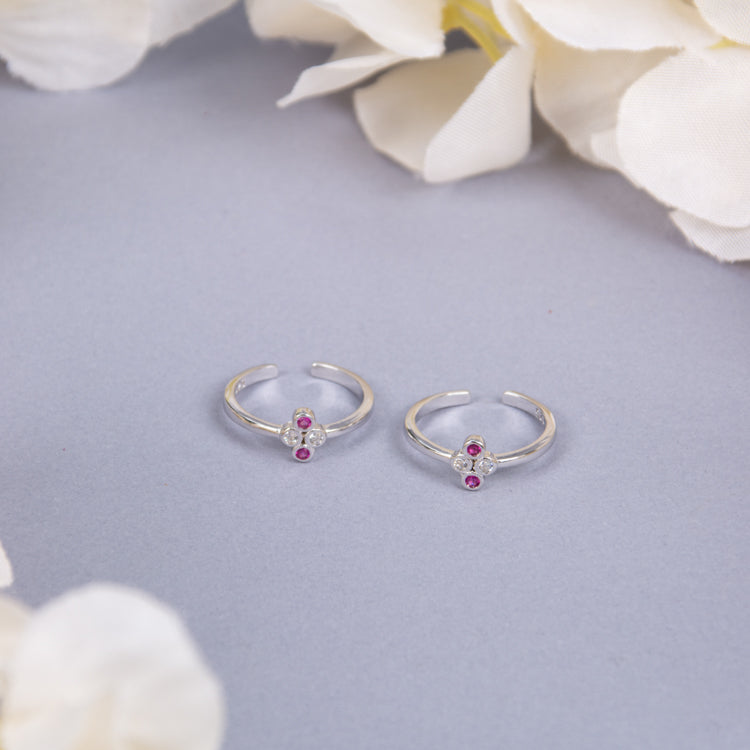 Ruby Eyes Toe Rings
