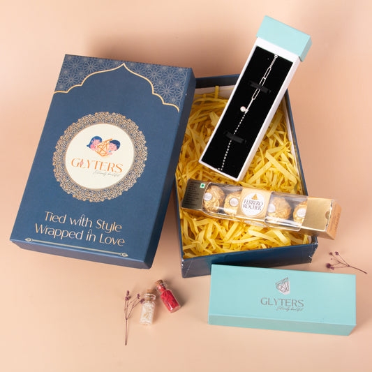 Pearl Charm Rakhi Gift Box